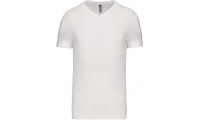 T-SHIRT MANGA CURTA DECOTE V Branca