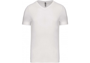 T-SHIRT MANGA CURTA DECOTE V Branca