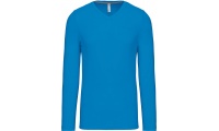 T-SHIRT MANGA COMPRIDA E DECOTE V