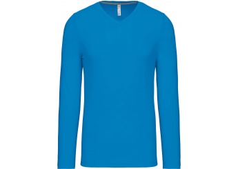 T-SHIRT MANGA COMPRIDA E DECOTE V