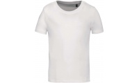 T-shirt de criana com decote redondo de manga curta Branco