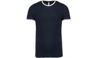 T-shirt de homem em malha piqu com decote redondo