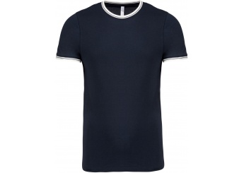 T-shirt de homem em malha piqu com decote redondo