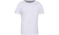 T-shirt de criana de algodo biolgico de manga curta Branco