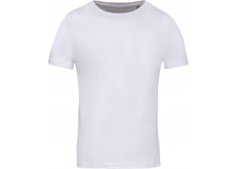 T-shirt de criana de algodo biolgico de manga curta Branco
