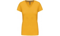 T-SHIRT DE SENHORA DE MANGA CURTA E DECOTE V Cores