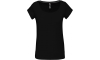 T-shirt de senhora de manga curta decote  barco