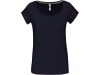 T-shirt de senhora de manga curta decote  barco