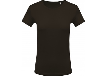 T-shirt de senhora com decote redondo de manga curta