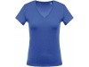 T-shirt de senhora com decote em V de manga curta Cores