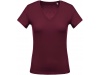T-shirt de senhora com decote em V de manga curta Cores