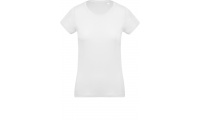 T-shirt BIO de senhora com decote redondo Branco