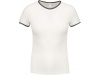 T-shirt de senhora em malha piqu com decote redondo