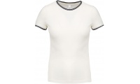 T-shirt de senhora em malha piqu com decote redondo