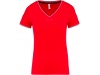  T-shirt de malha piqu de senhora com decote V