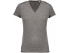 T-shirt de senhora em algodo biolgico com decote V Cores