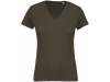 T-shirt de senhora em algodo biolgico com decote V Cores