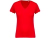 T-shirt de senhora em algodo biolgico com decote V Cores