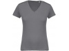 T-shirt de senhora em algodo biolgico com decote V Cores