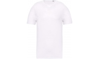 T-shirt Bio com decote sem costuras manga curta Branco
