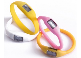 Pulseira de silicone com relgio