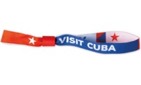 Pulseira de polister com logo tecido