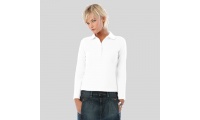 POLO B&C SAFRAN PURE MANGA COMPRIDA BRANCO