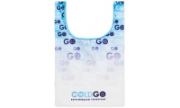 Saco de compras com colete dobrvel e bolso interno
