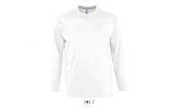 T-SHIRT DE GOLA REDONDA E MANGA COMPRIDA PARA HOMEM BRANCO MONARCH