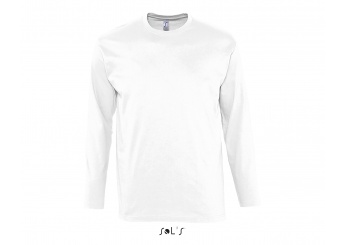 T-SHIRT DE GOLA REDONDA E MANGA COMPRIDA PARA HOMEM BRANCO MONARCH