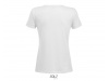 T-SHIRT FLUIDA DE SENHORA COM GOLA EM V BRANCA MOTION