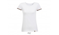 T-SHIRT DE MANGA CURTA PARA SENHORA Branca RAINBOW WOMEN
