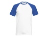 T-Shirt Manga Curta Colorida Basebol Adulto 3XL