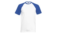 T-Shirt Manga Curta Colorida Basebol Adulto 3XL