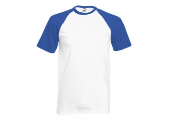 T-Shirt Manga Curta Colorida Basebol Adulto 3XL
