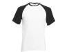 T-Shirt Manga Curta Colorida Basebol Adulto 3XL