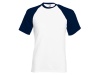 T-Shirt Manga Curta Colorida Basebol Adulto 3XL