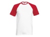 T-Shirt Manga Curta Colorida Basebol Adulto 3XL
