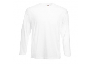 T-shirt Manga Comprida Branca Valueweight 160gr Unisexo Branca 3XL