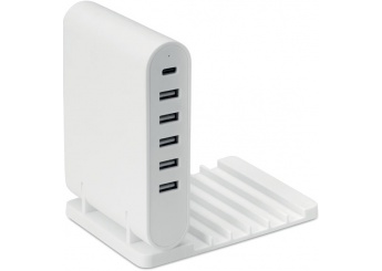 Base de carga dobrvel com 5 entradas USB e 1 sada para Type C TORRE 