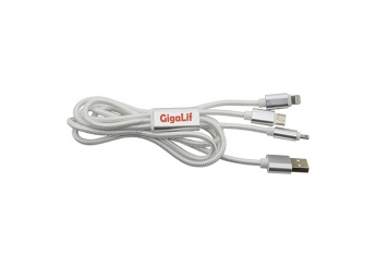 Cabo 3 em 1 com conector C
